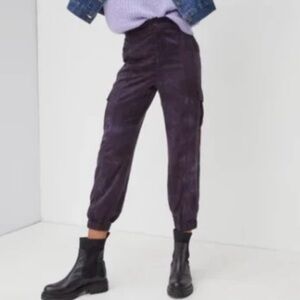 Anthropologie Cloth & Stone Purple Dye wash Joggers Deirdre size small